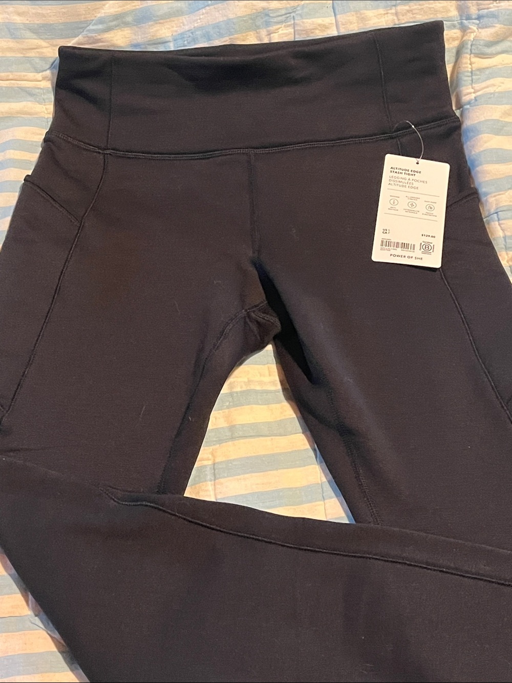 Athleta Black Altitude Stash Tight - small NWT